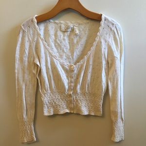Guess Cropped Cardigan, Size Medium
